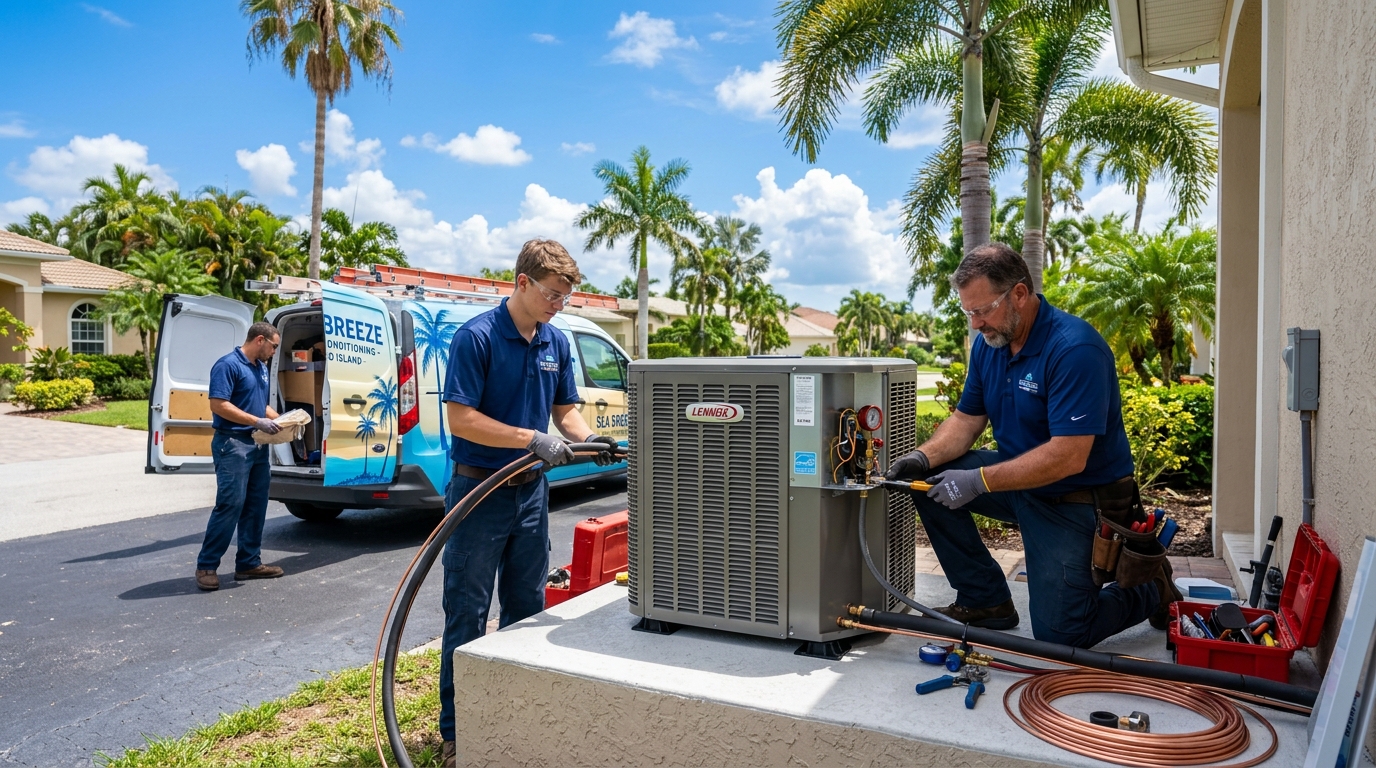 Air conditioning hideaway beach FL professional service technician inspection image 3