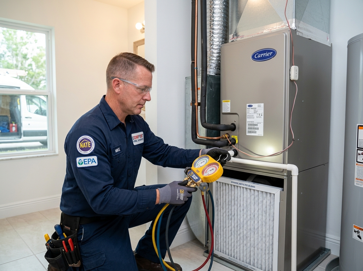 Air conditioning hideaway beach FL professional service technician inspection image 2